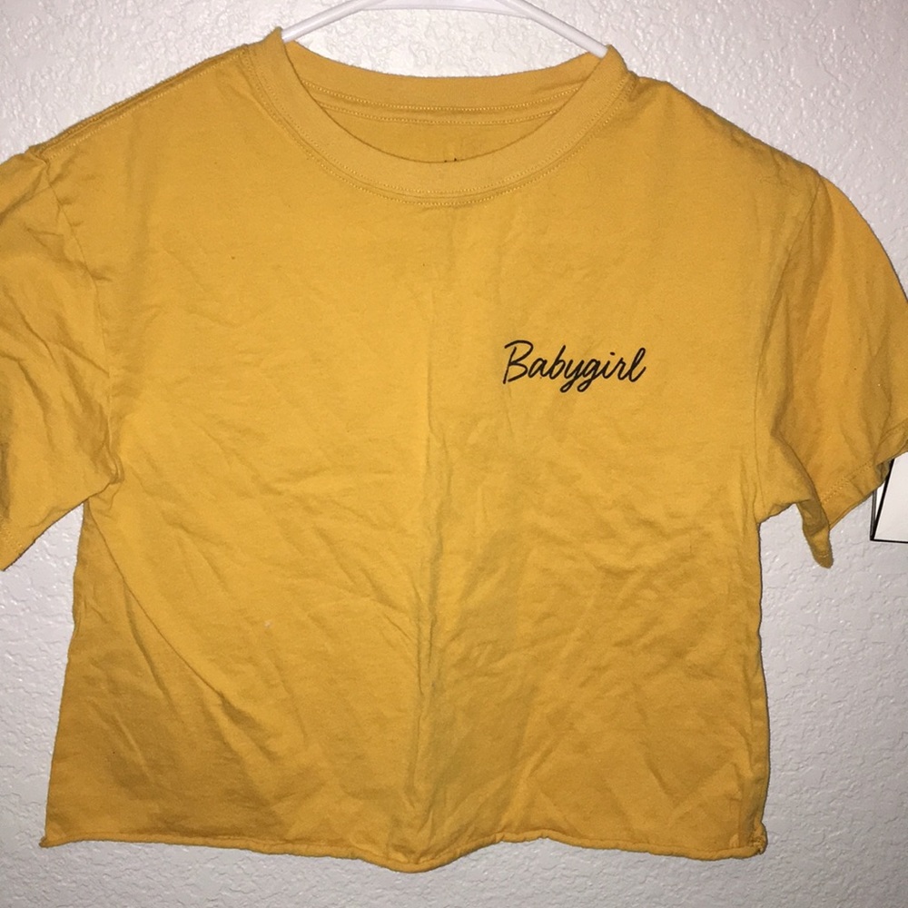 Babygirl embroidered crop top